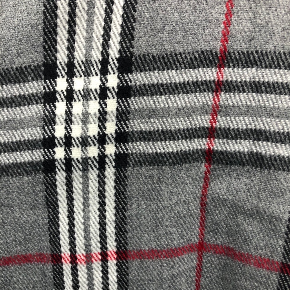 V. Fraas fringed tartan plaid shawl NWOT - Picture 3 of 5